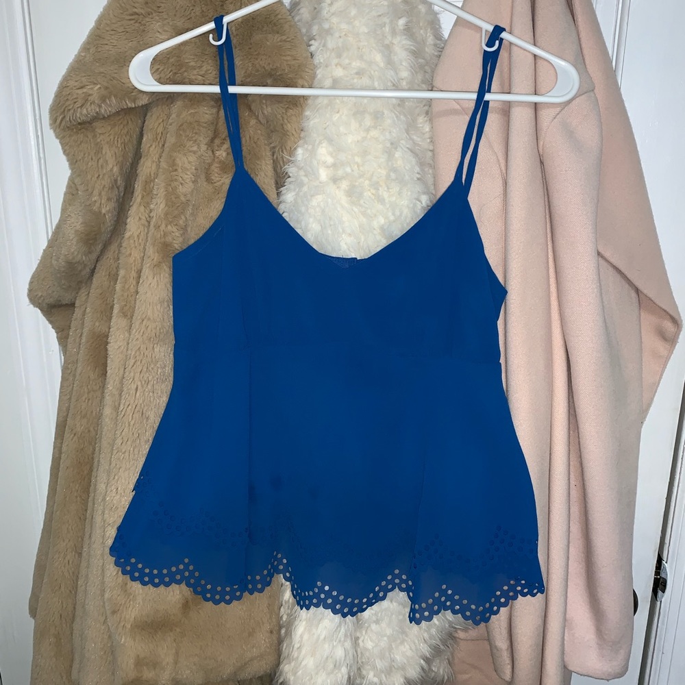 Blue cropped tank